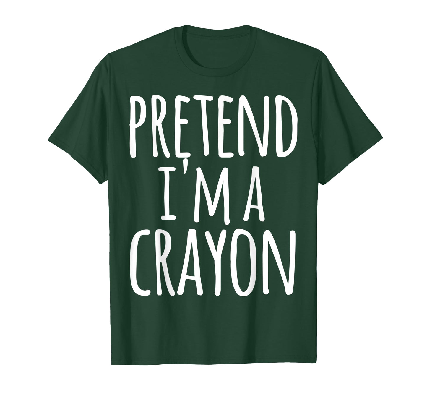 Funny Lazy Halloween Tee Shirt PRETEND I'M A CRAYON COSTUME T-Shirt