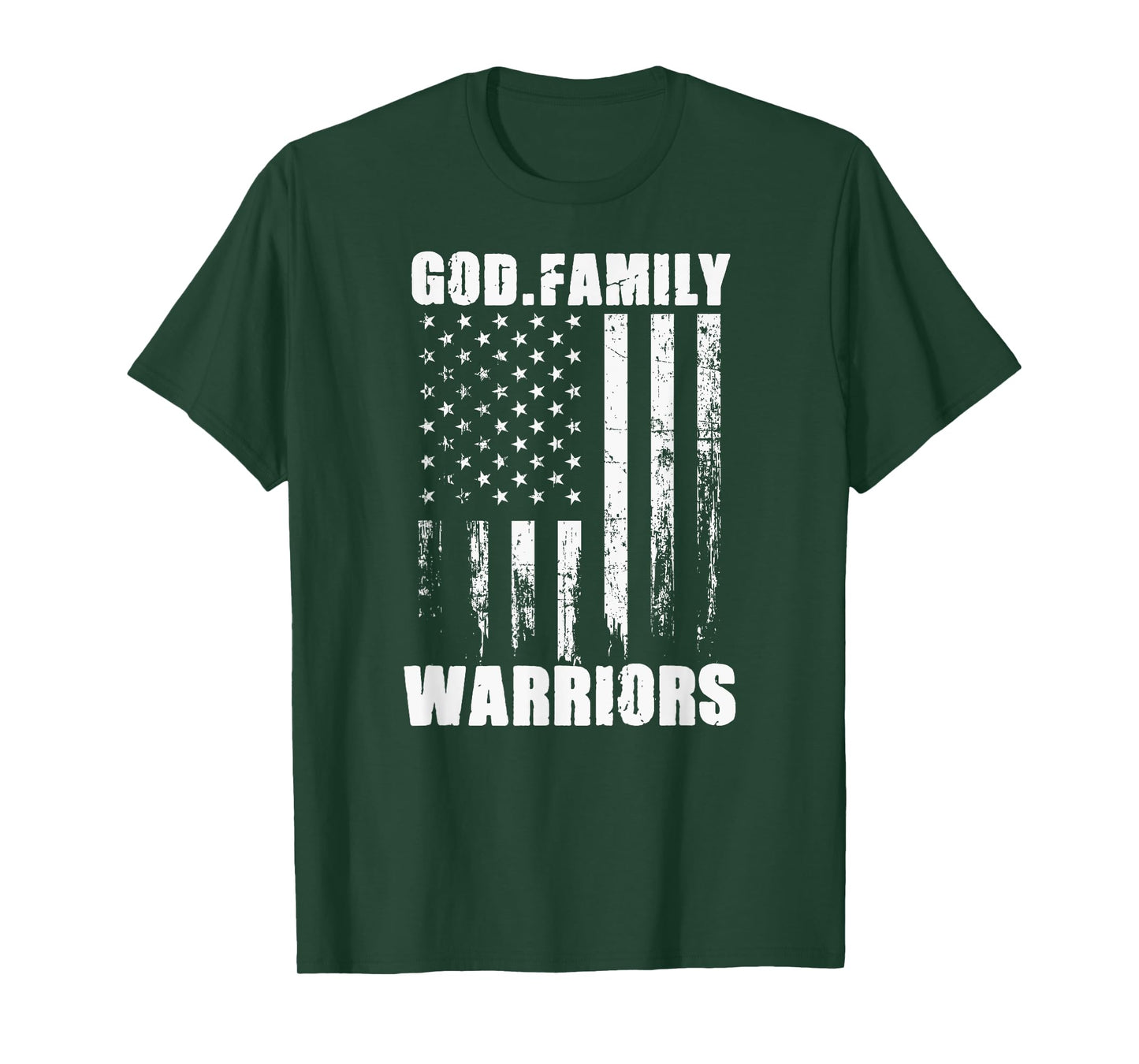 Bonham Warriors God. Family. Vintage USA Flag T-Shirt