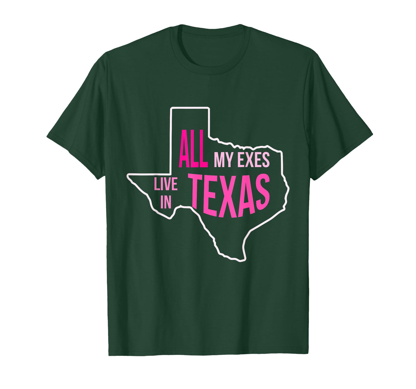 All My Exes Live In T.e.x.a.s Pink Vintage T-Shirt
