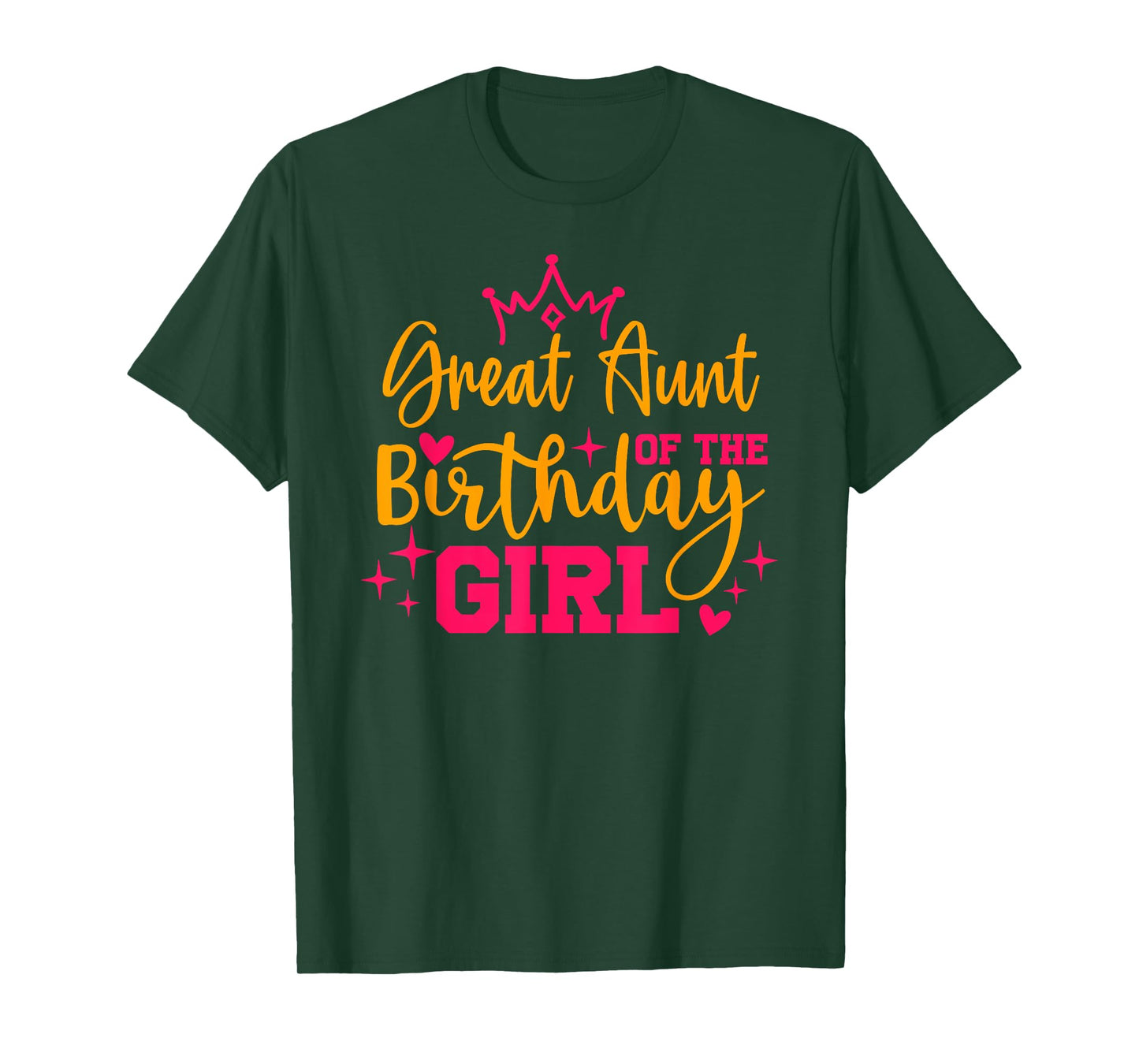 Cute Personalized Great Aunt Of The Birthday for Girl T-Shirt