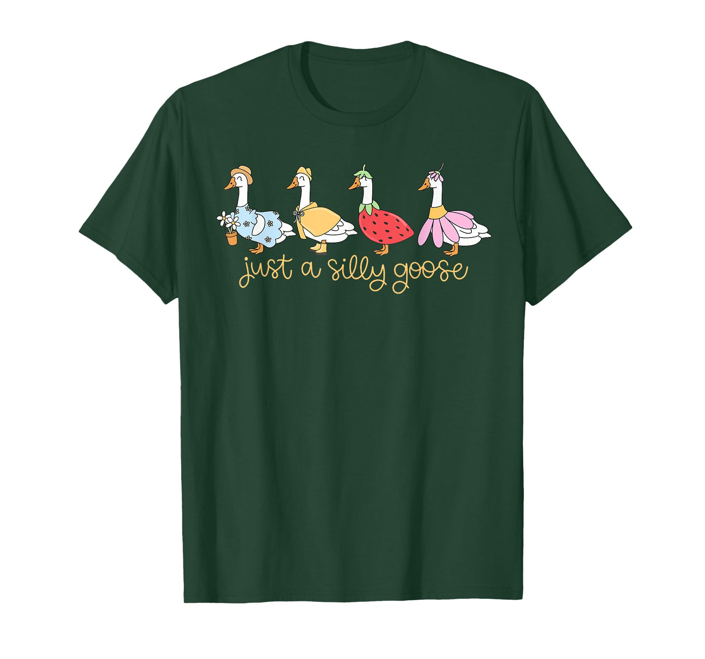 Just A Silly Goose On The Loose Funny Boys Kids Meme Goose T-Shirt