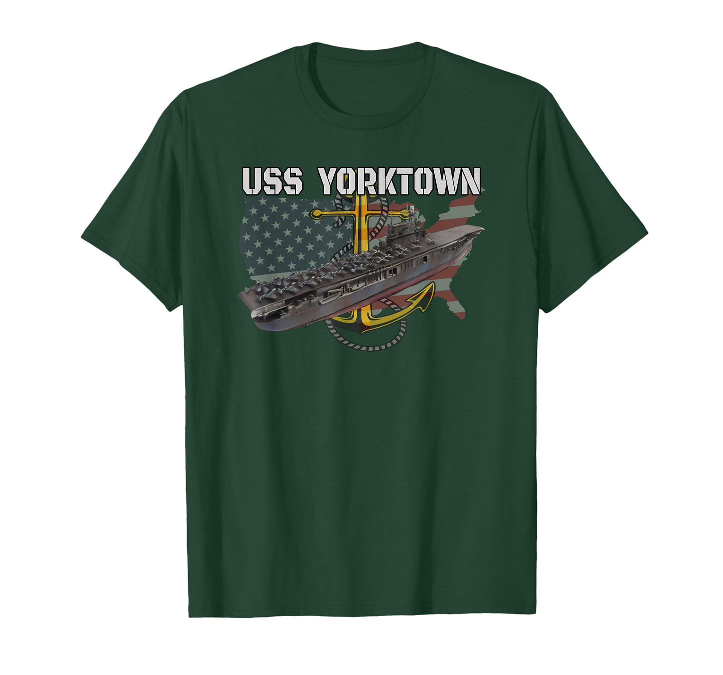 Aircraft Carrier USS Yorktown CV-5 Veterans Day Sailor T-Shirt