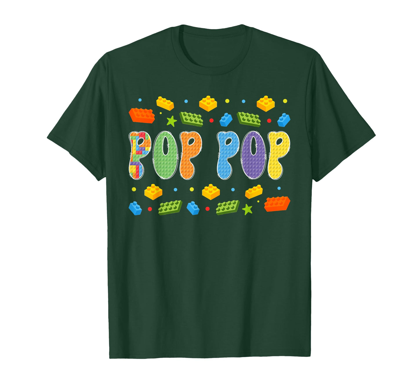 Pop Pop Building Bricks Block Master Builder Matching T-Shirt