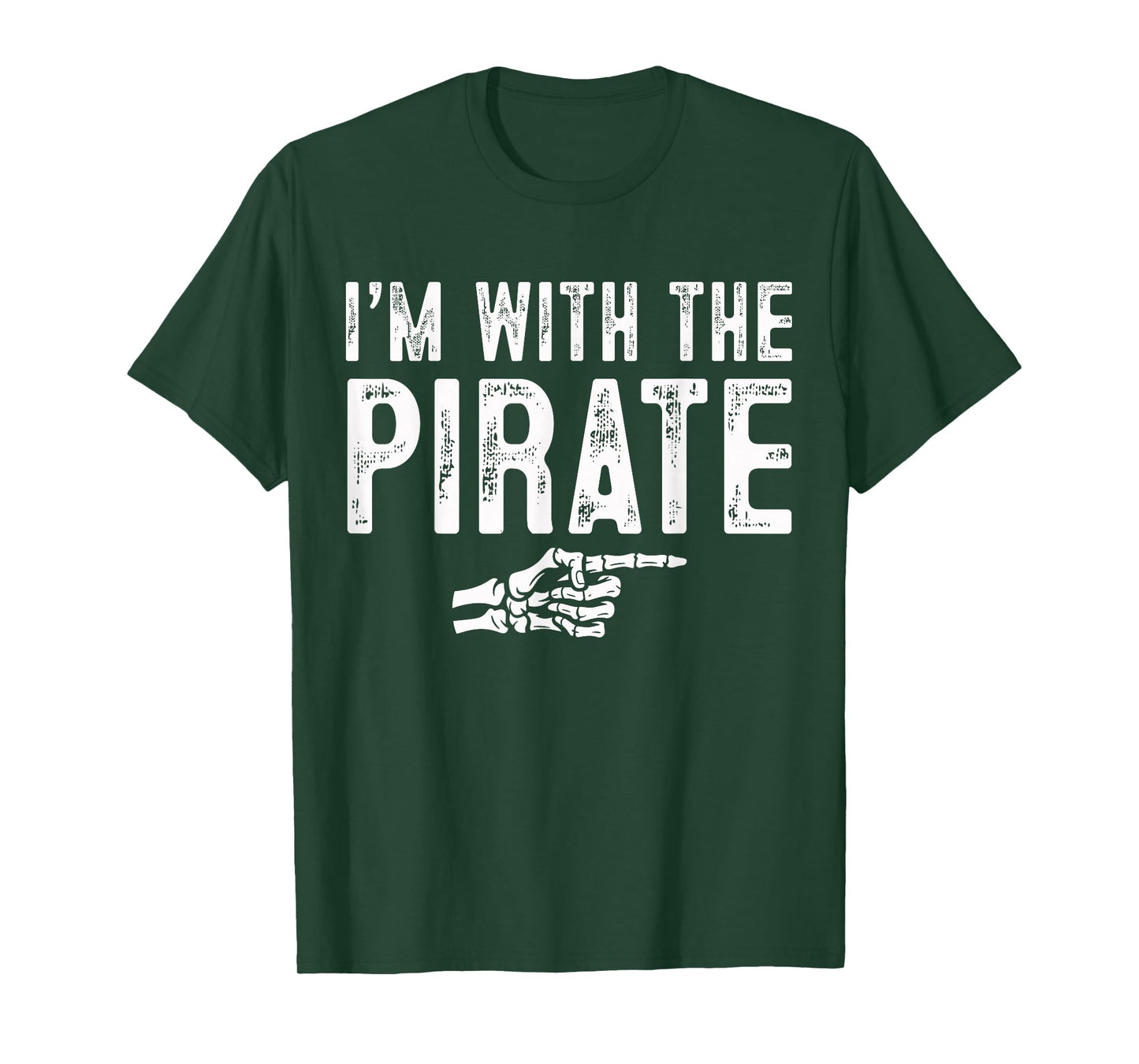 I'm with The Pirate Easy Costume Halloween Couples Matching T-Shirt