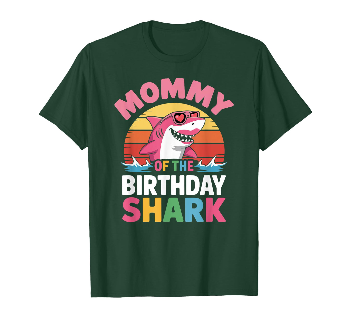 Mommy of the Shark Birthday Mom Matching Family T-Shirt