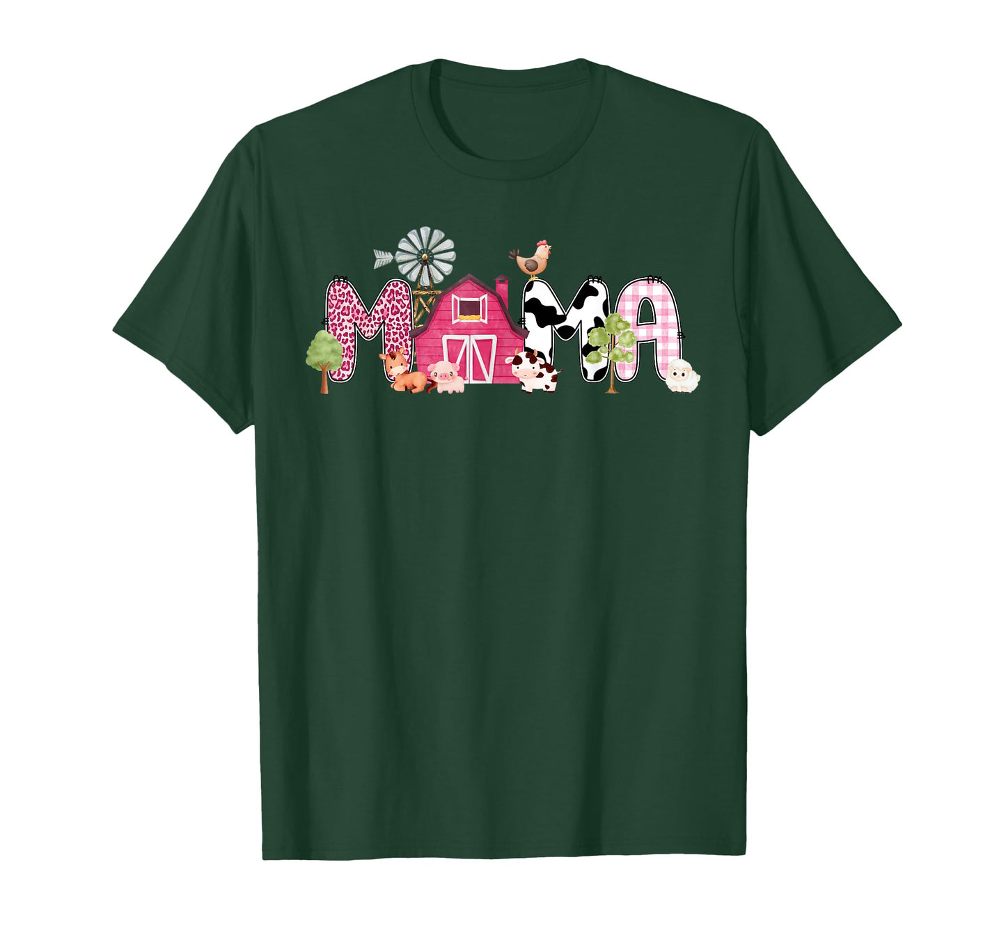 Mama Farm Animal Birthday 1st Family Matching Party Mom T-Shirt