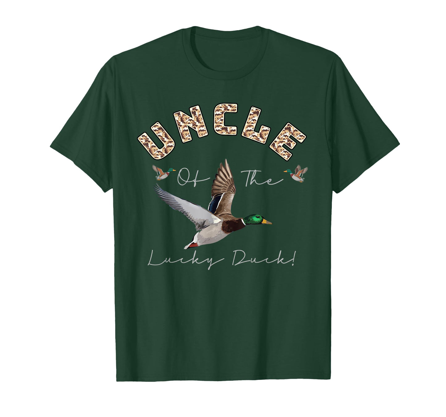 Uncle of The Lucky Duck 1st Birthday Family Mallard Duck T-Shirt