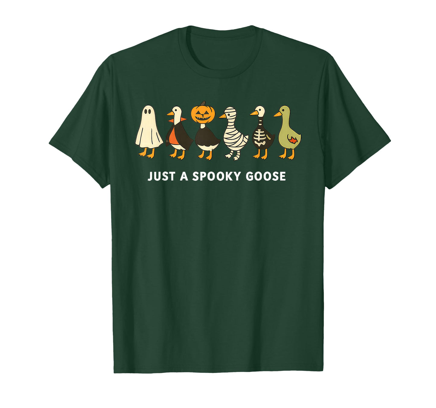 Just A Spooky Goose Halloween Silly Goose Funny Halloween T-Shirt