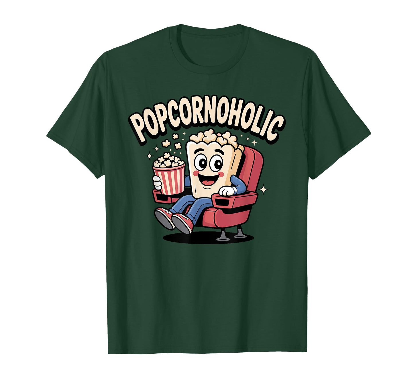 Funny Popcorn Themed For Men Women Adults Kids Popcorn Lover T-Shirt