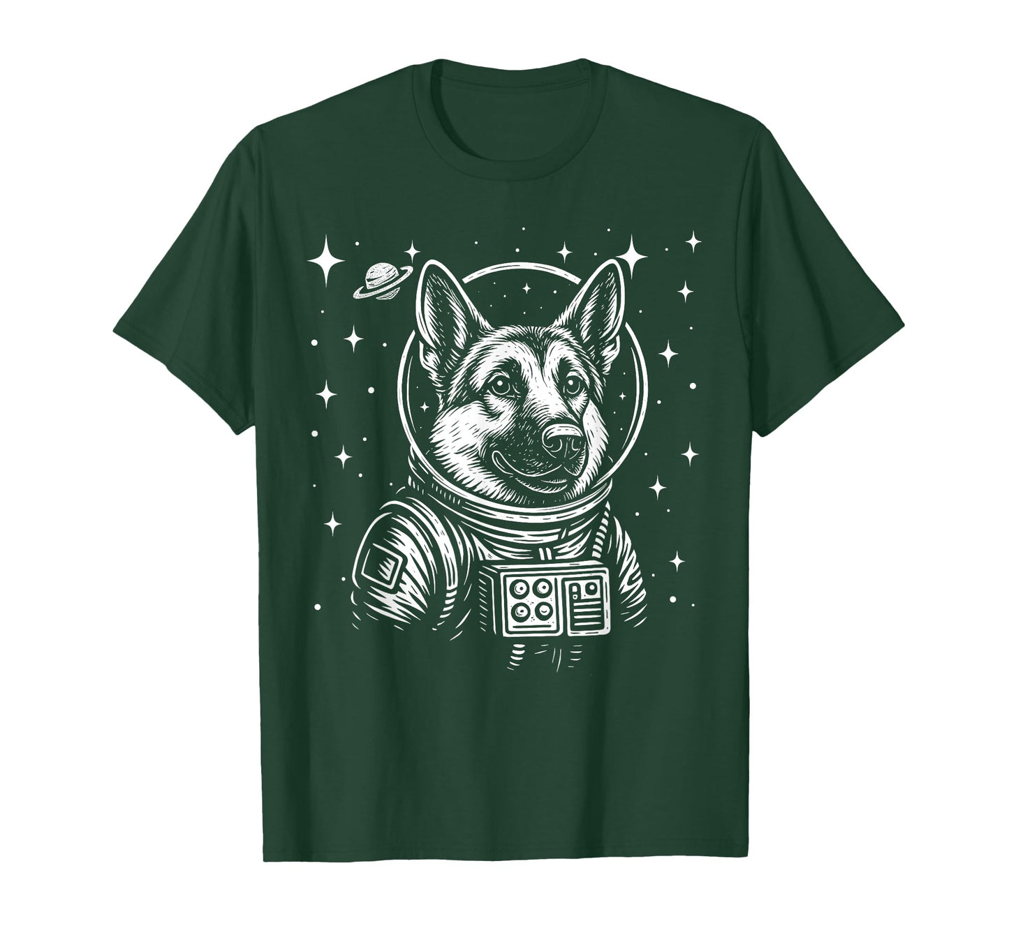 Astronaut German Shepherd Space Galaxy Dog Lovers T-Shirt