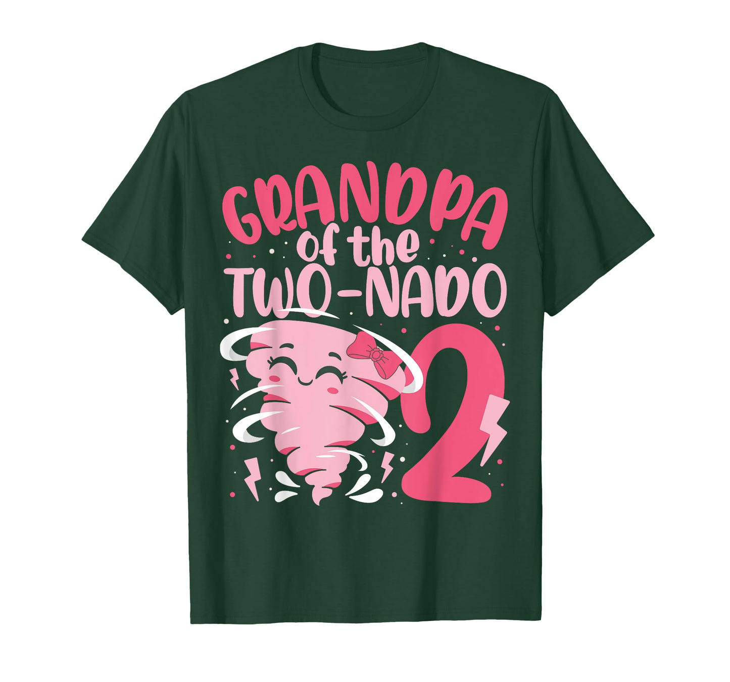 Grandpa of The Two-nado Tornado Theme 2nd Birthday Party T-Shirt