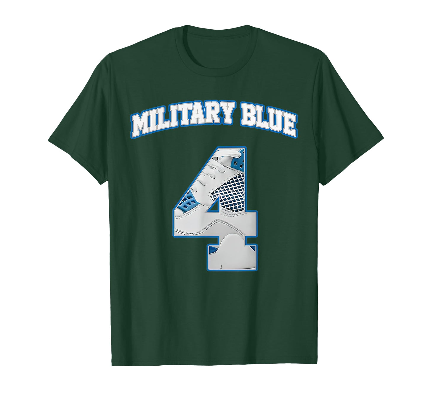 Number 4 Military Blue 4s Matching Tee For Men Women T-Shirt