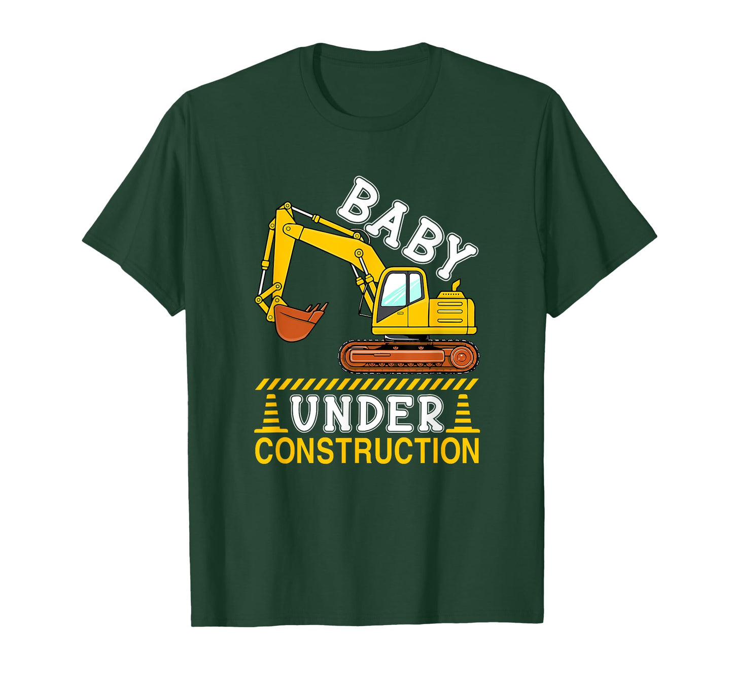 Baby Under Construction Excavator Costume Expecting New Baby T-Shirt