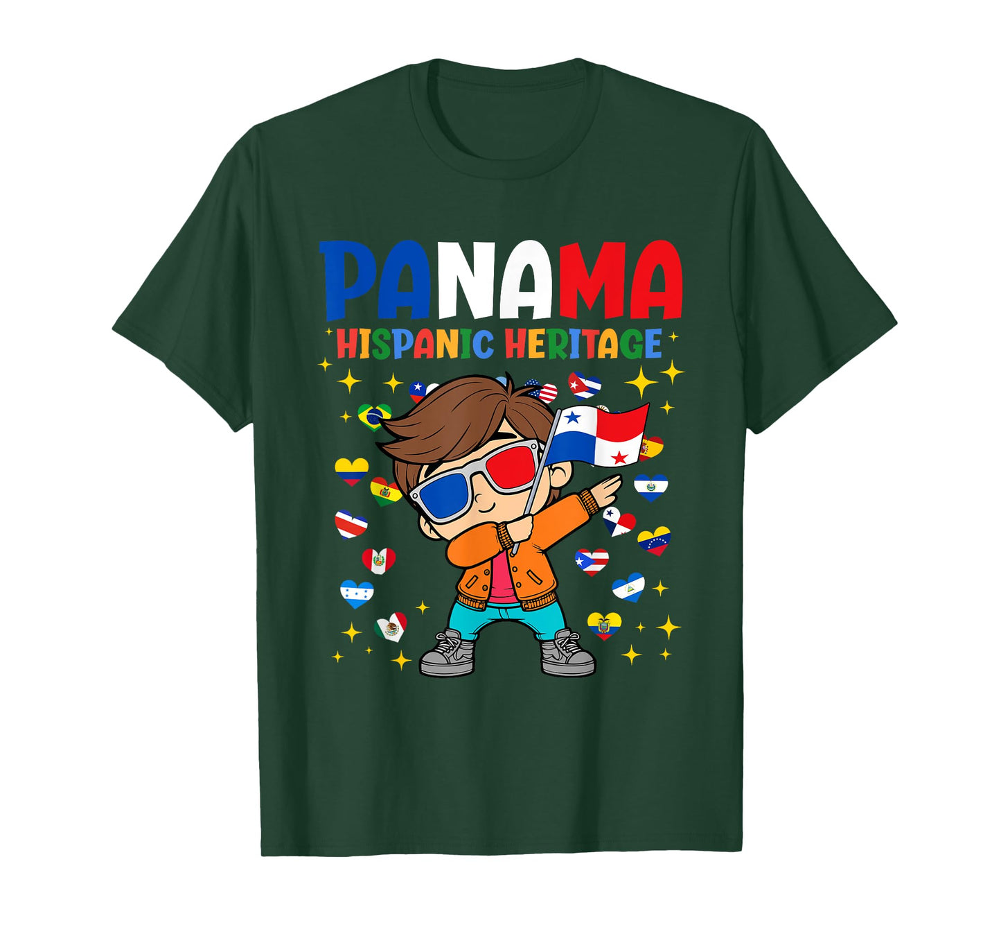 Hispanic Heritage Panamanian Flag Proud Panama Boys Kids T-Shirt