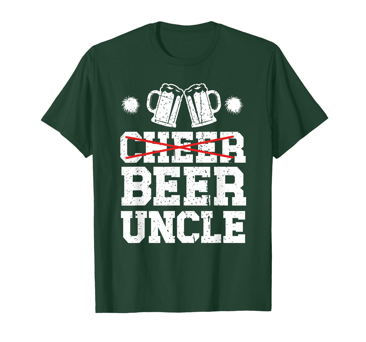 Cheer Uncle Beer Uncle Of A Cheerleader Uncle T-Shirt