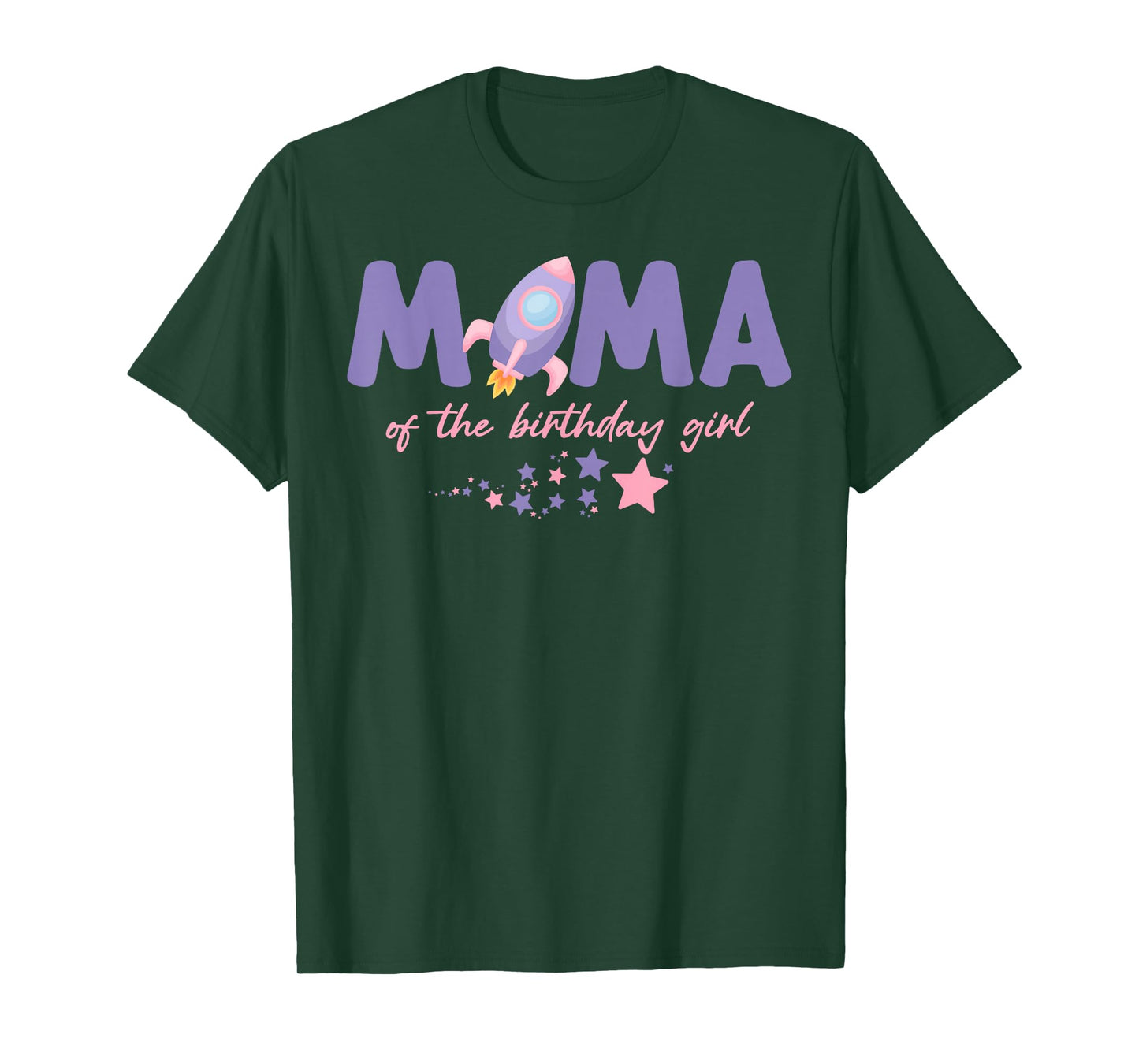 Two The Moon Mama Of the Birthday Girl Astronaut Family T-Shirt