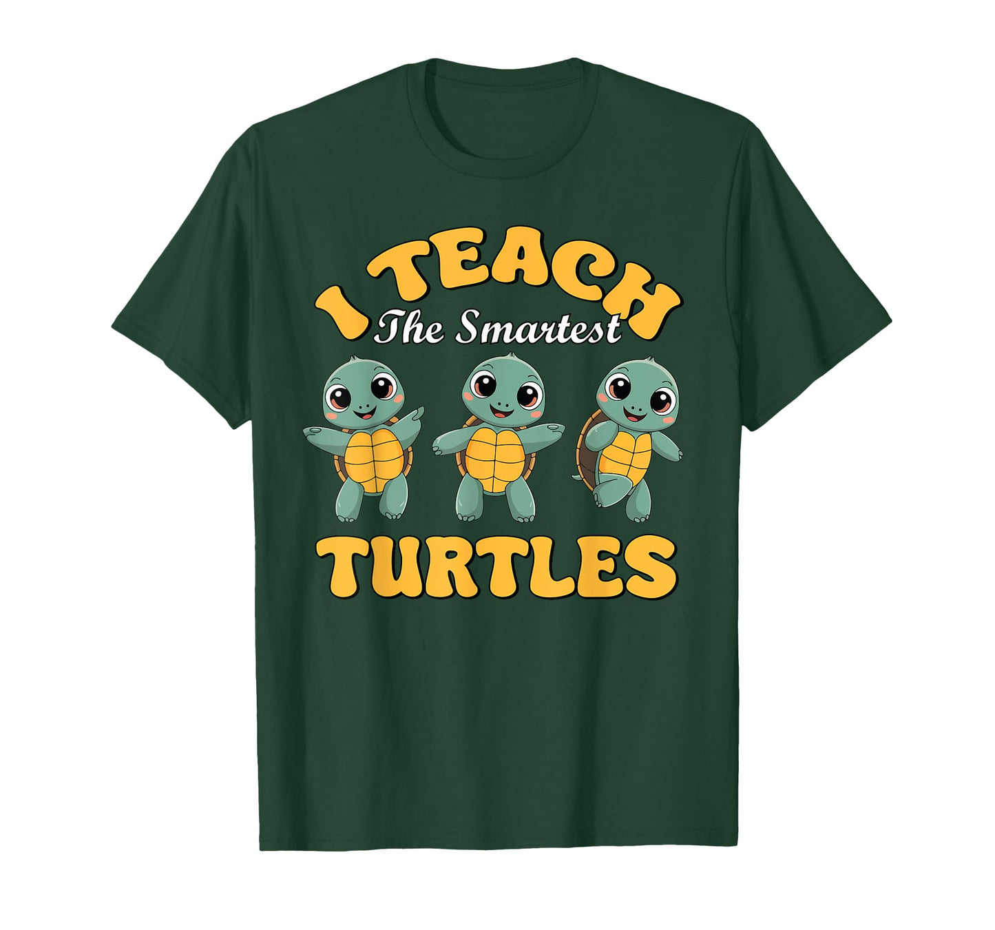 I Teach The Smartest Turtles Thanksgiving Proud Teacher Job T-Shirt