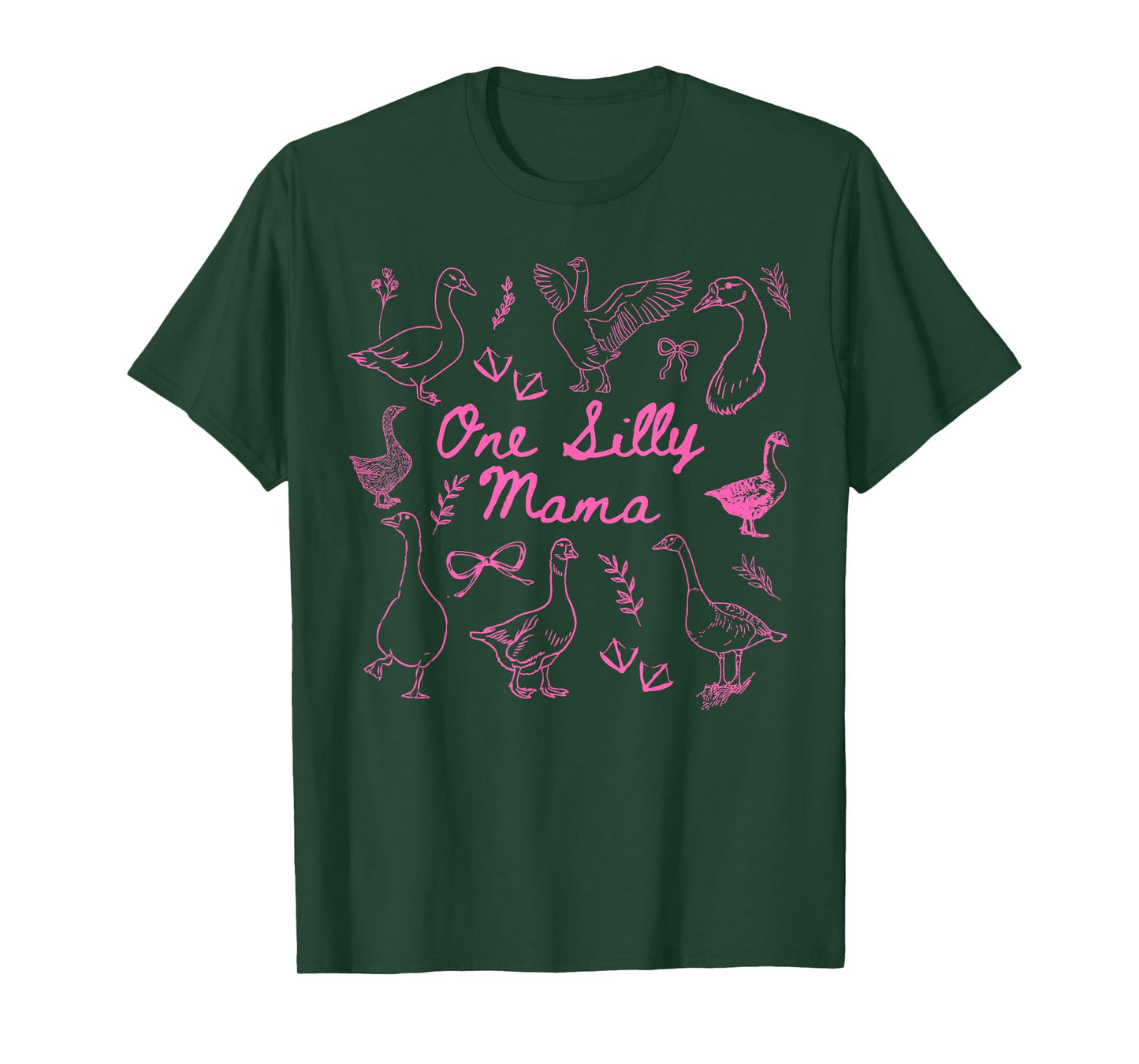 One Silly Goose 1st Birthday Matching Family One Silly Mom T-Shirt