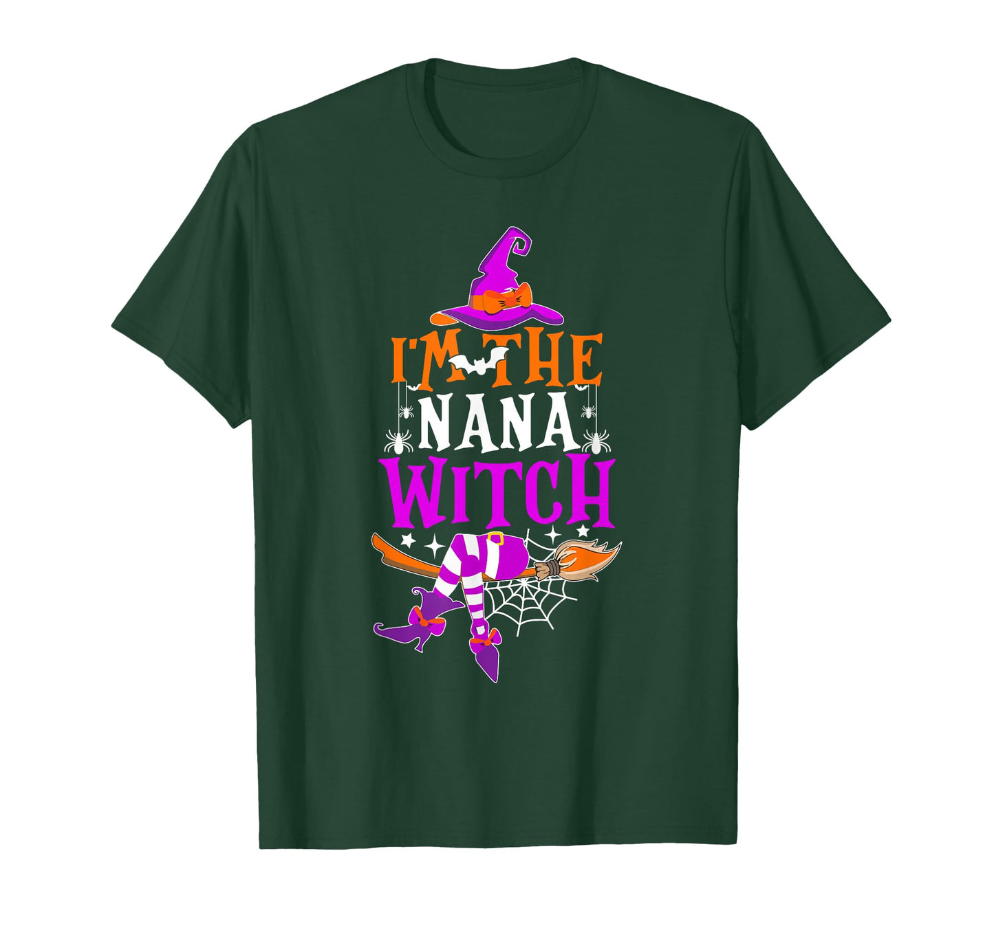 I'm The Nana Witch Shirt Funny Halloween Family Matching T-Shirt