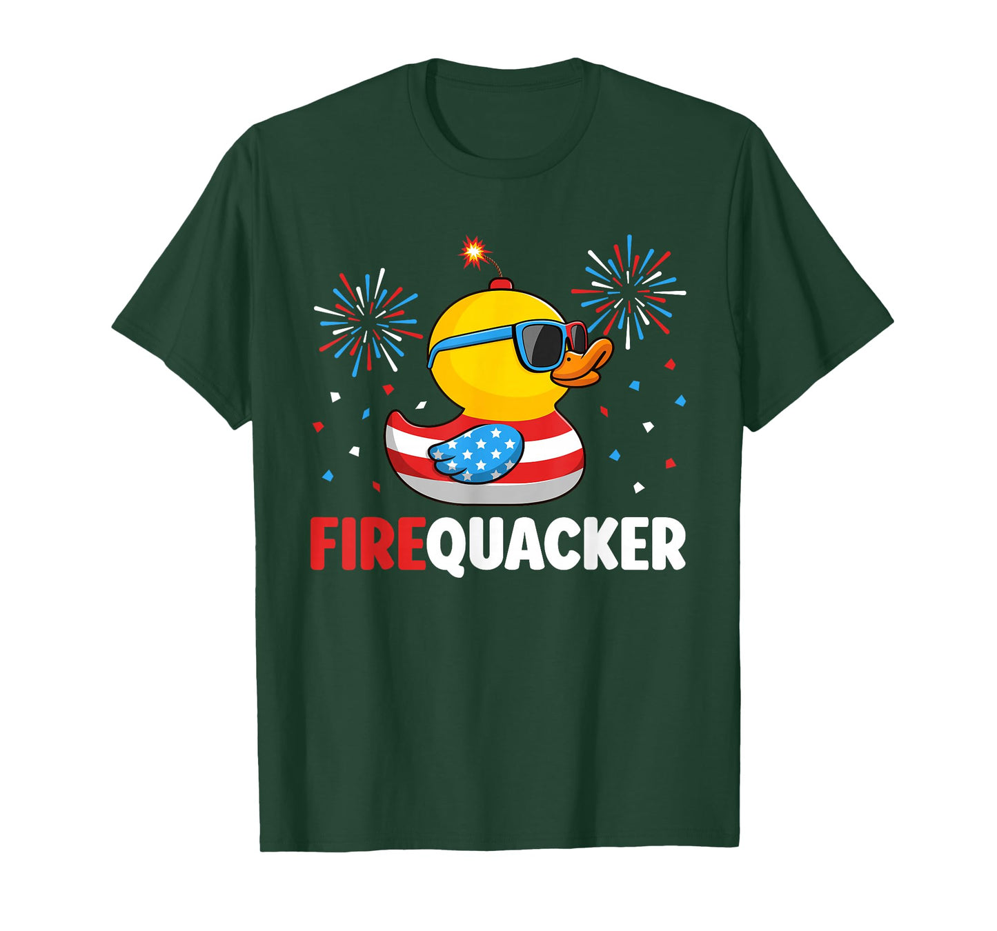 4th of July Duck Firequacker Patriotic Fourth of July Funny T-Shirt