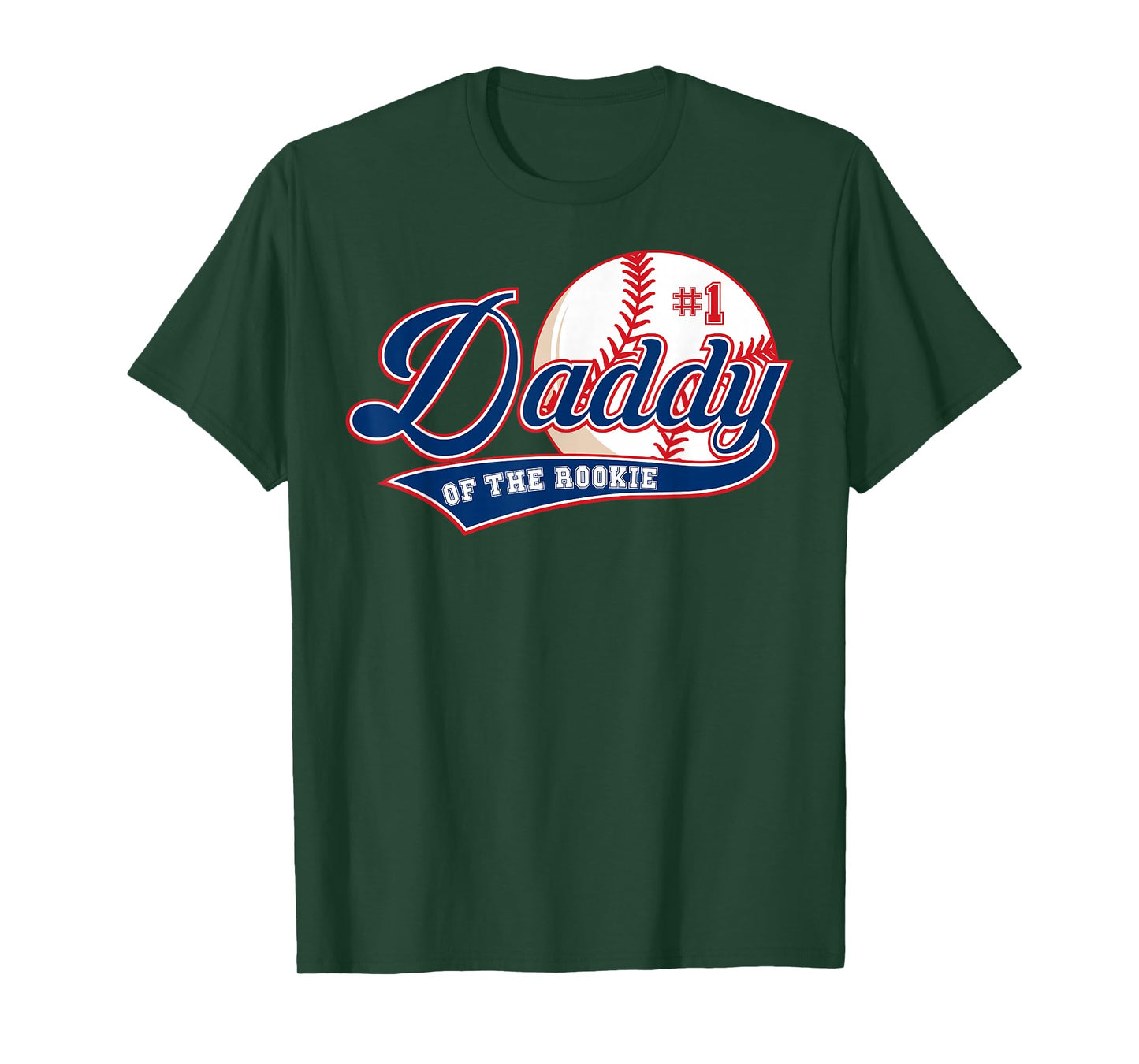 Daddy of Rookie of Year 1st Birthday Baseball Theme Matching T-Shirt