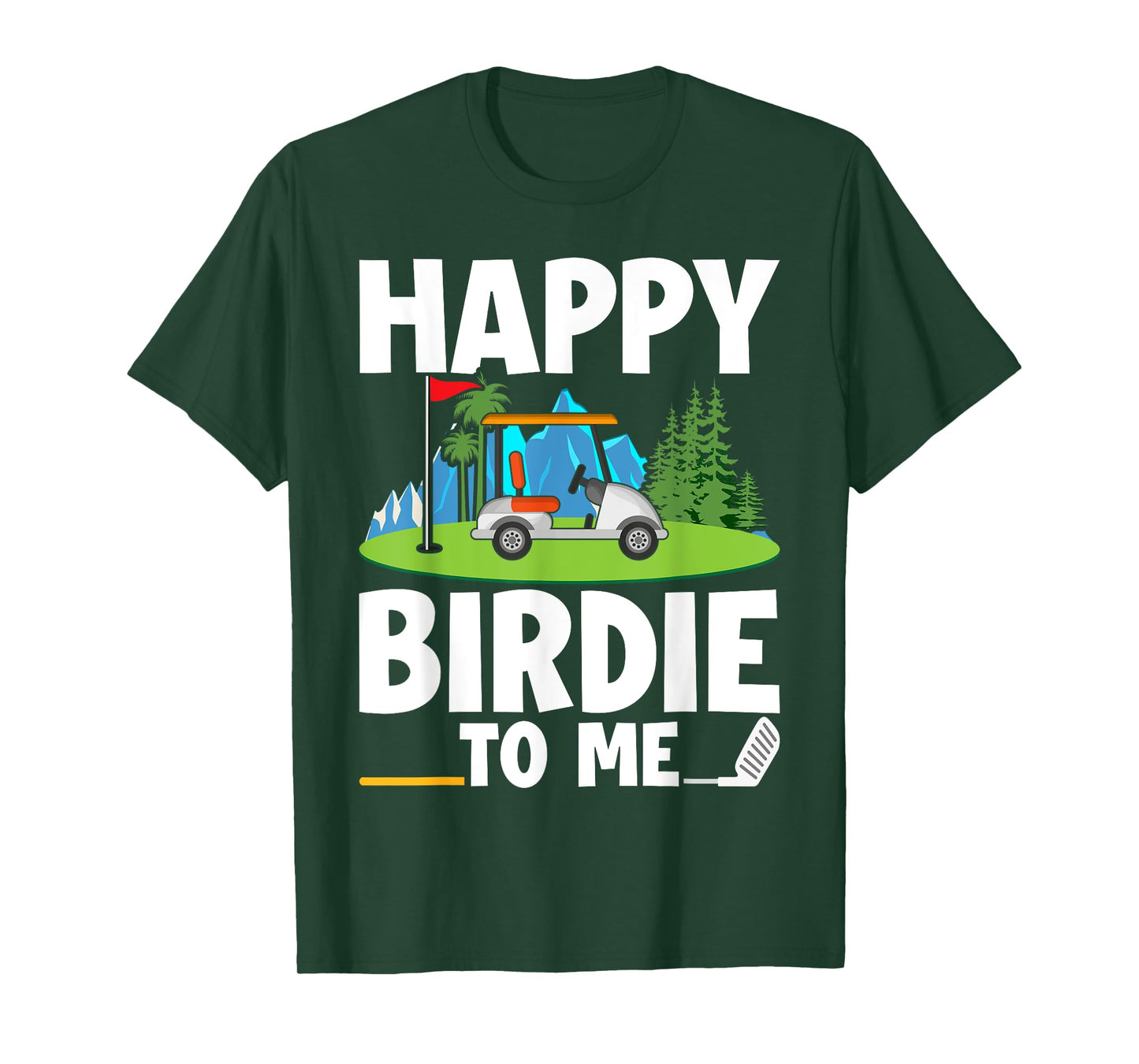Funny Golf Birthday Happy Birdie Golfer Kids Boys Men T-Shirt