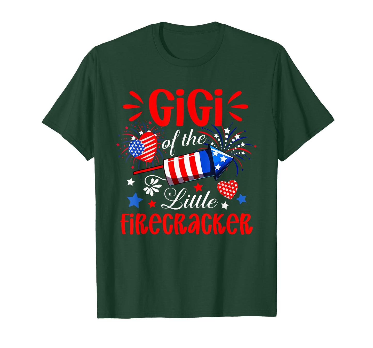 Gigi Of The Little Firecracker 4th Of July Expecting Baby T-Shirt