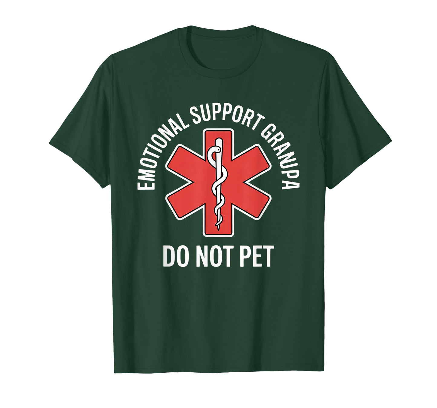Emotional Support Husband Do Not Pet Funny Grandpa Day Men T-Shirt