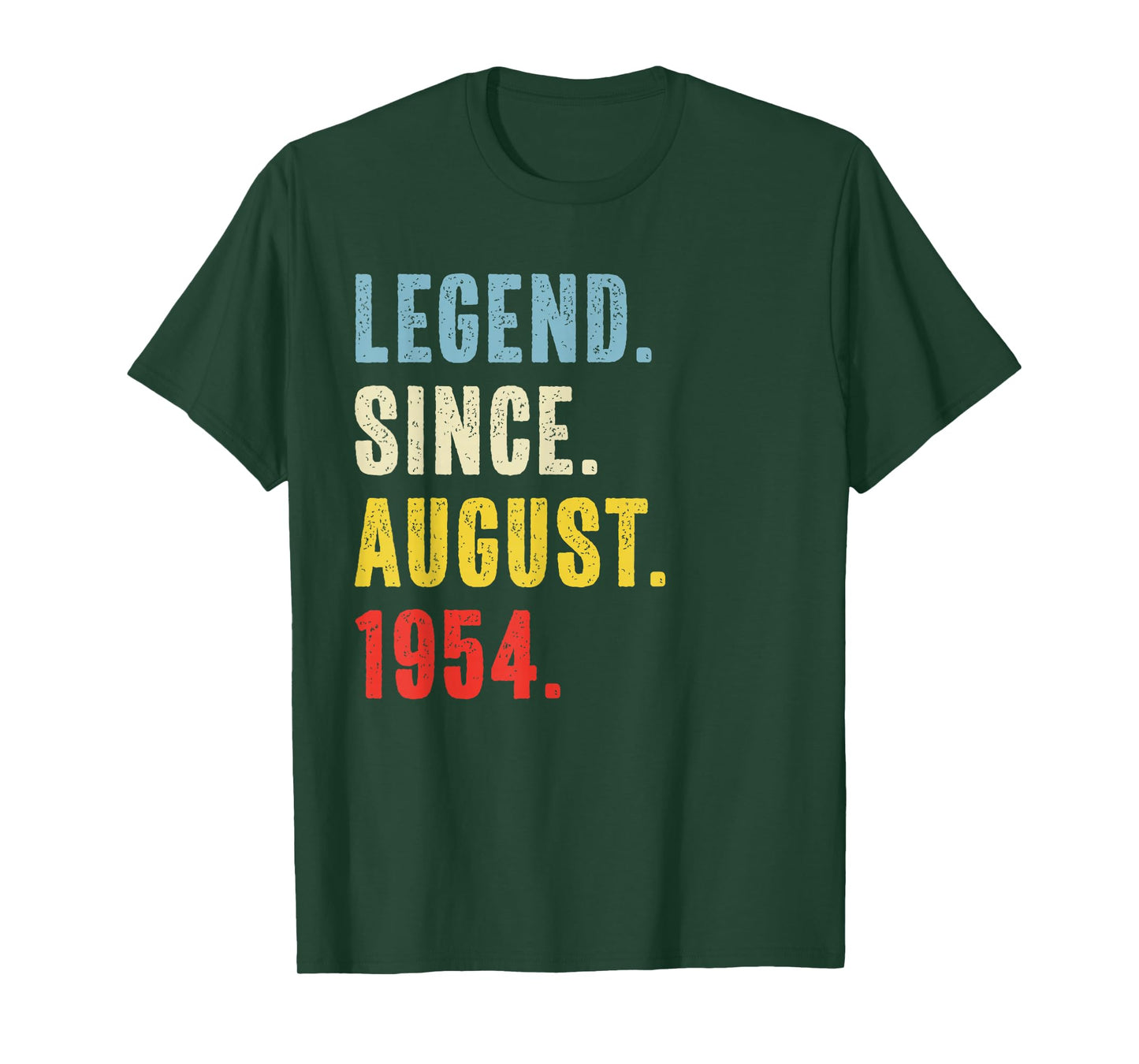 71 Year Old Legend Since August 1954 Retro 71st Birthday T-Shirt