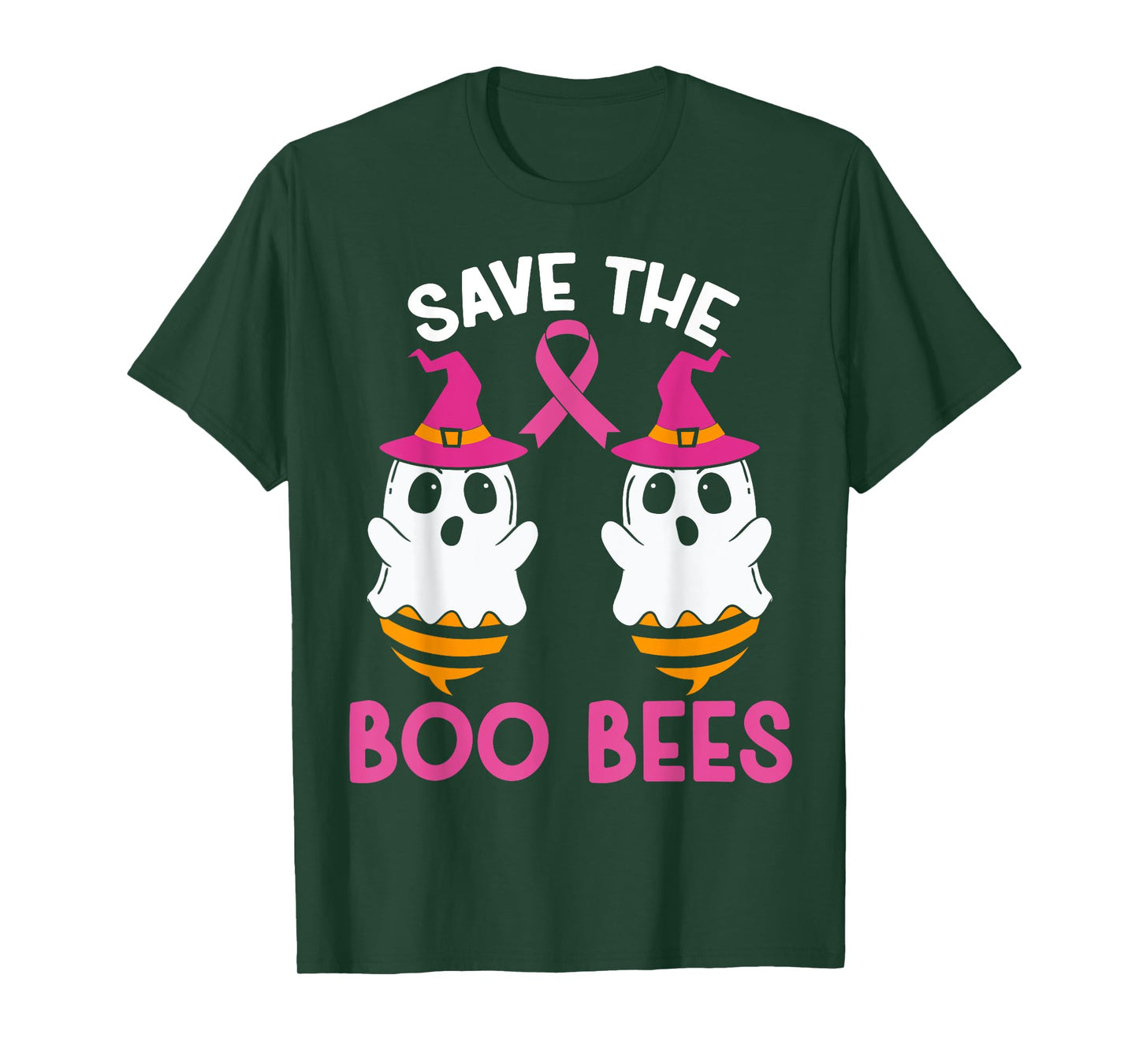 Save The Boobees Boo Bees Breast Cancer Awareness Halloween T-Shirt