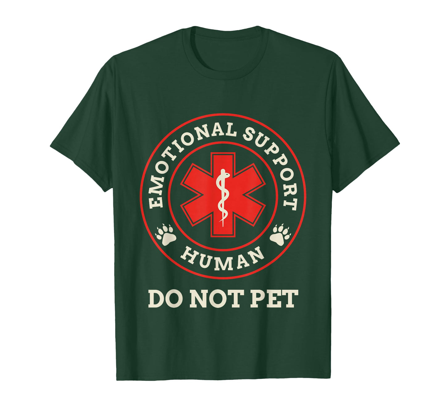 Emotional Support Human Do Not Pet Service Dog Love Humor T-Shirt