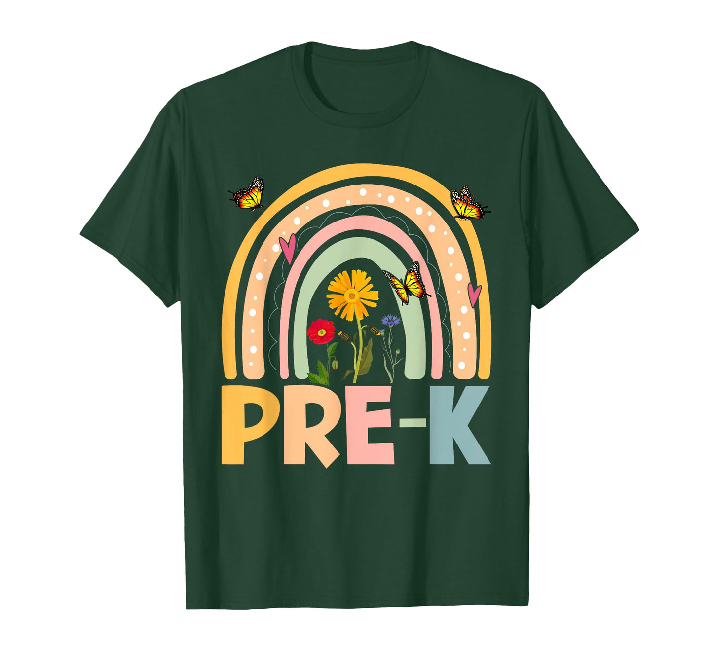 Wildflower Pre-K Preschool Team Floral Teacher Girls T-Shirt
