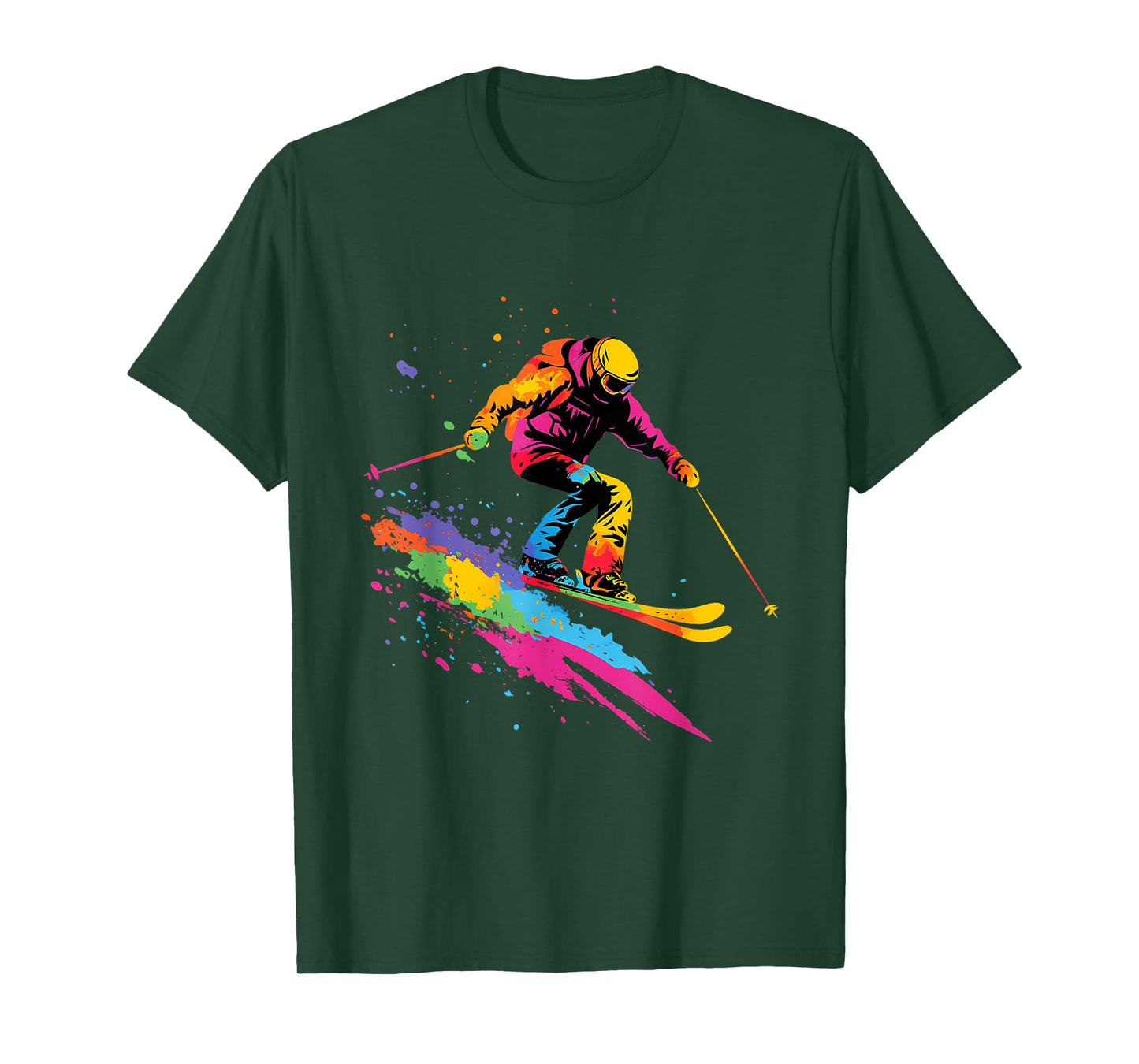 Colorful Skiing Ski T-Shirt