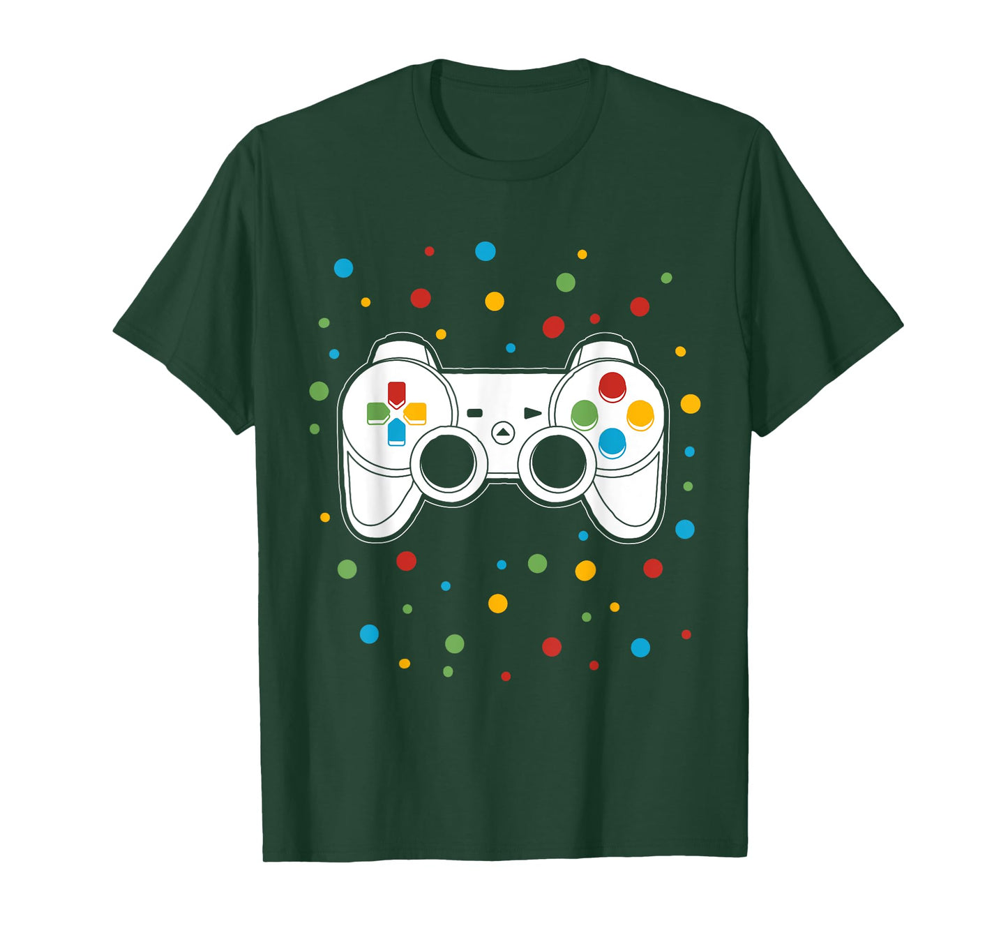 Dot Video Game Gamer Colorful Polka Dot Boy Kid Teen Youth T-Shirt