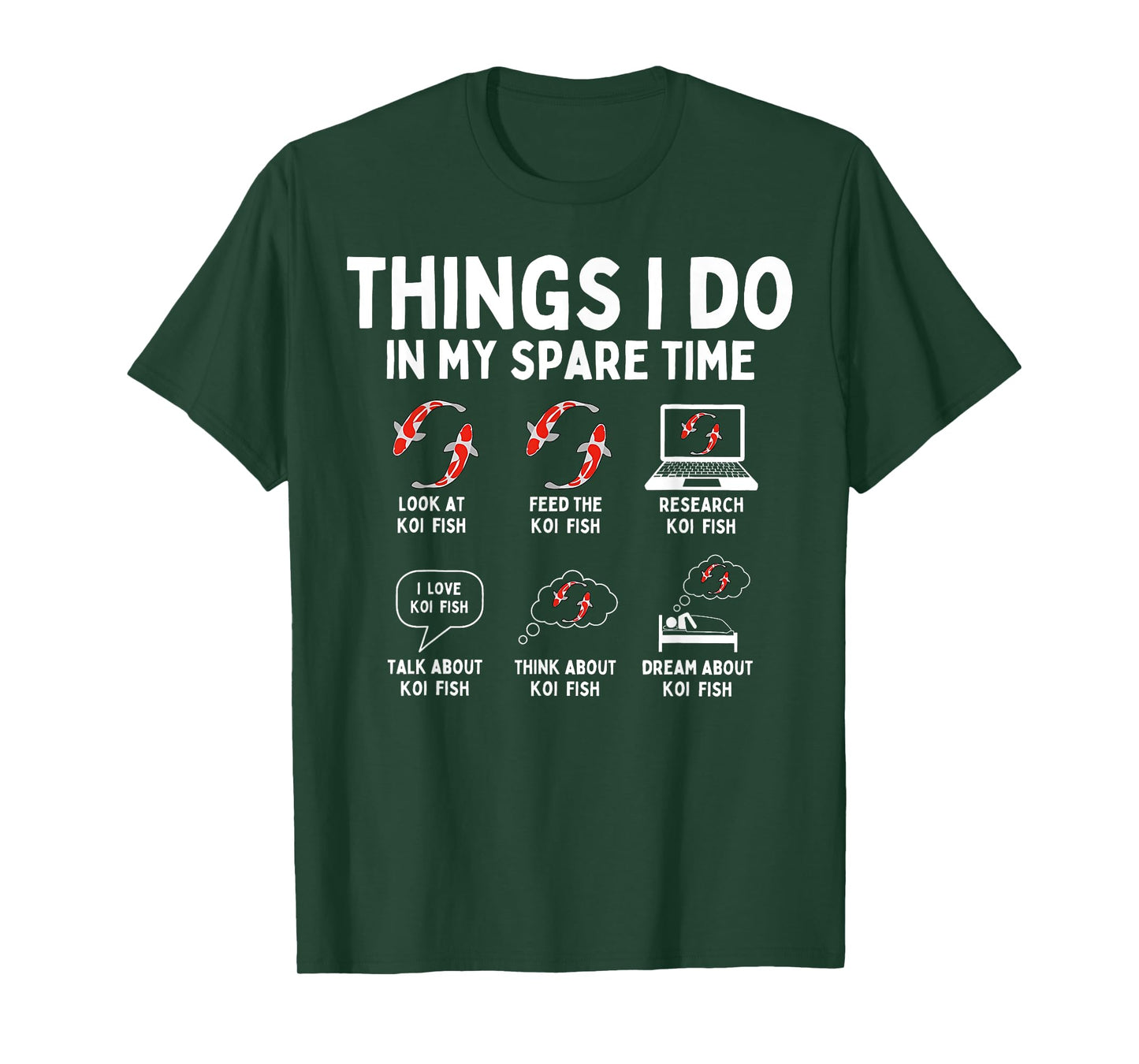 Things I Do In My Spare Time Koi Fish Japanese Koi Fish T-Shirt