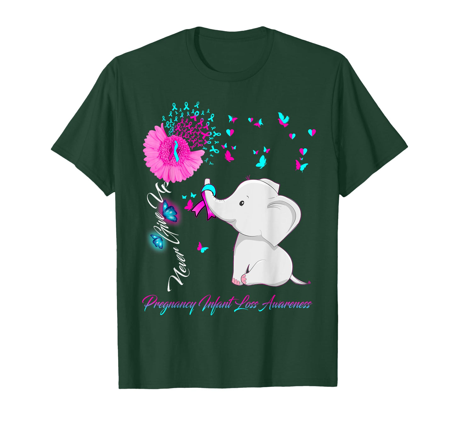 Elephant Pregnancy Infant Loss Awareness - Ribbon Gifts T-Shirt
