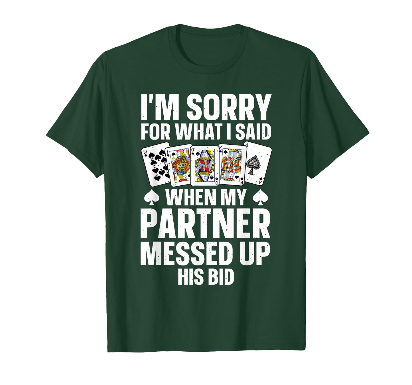 Funny Spades Art For Men Women Kids Card Game Spades Player T-Shirt