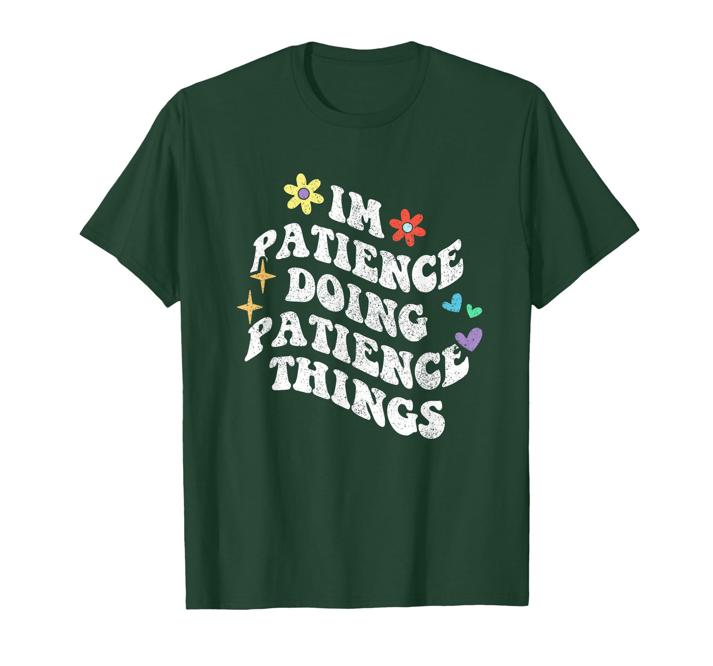 Retro Groovy Im Patience Doing Patience Things Funny T-Shirt
