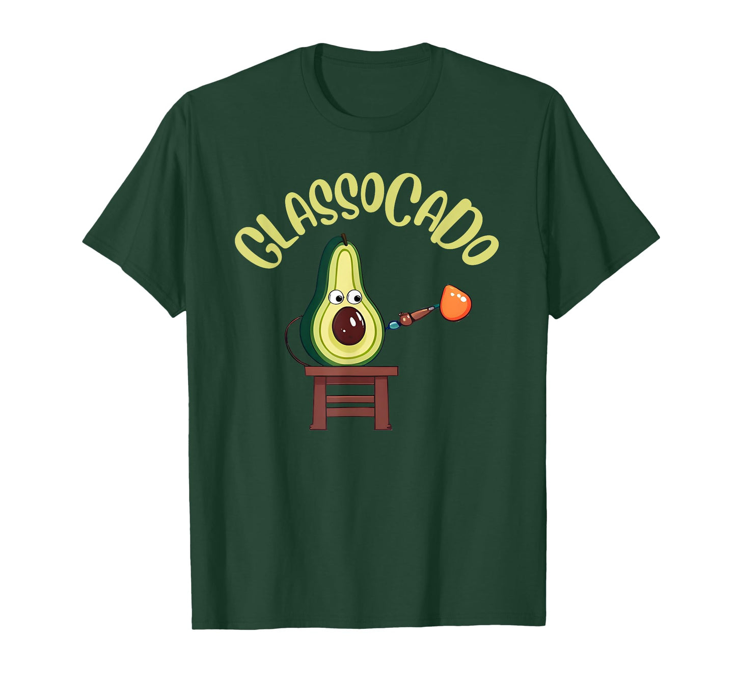 Funny Glassblowing Glassblower For Men Women Glass Avocado T-Shirt