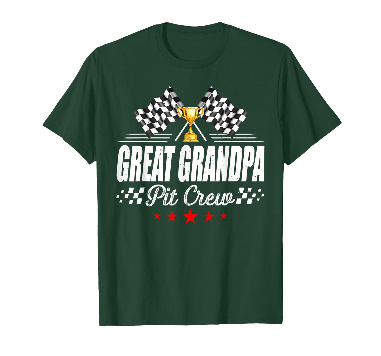 Great Grandpa Pit Crew Race Car Racing Birthday Party T-Shirt