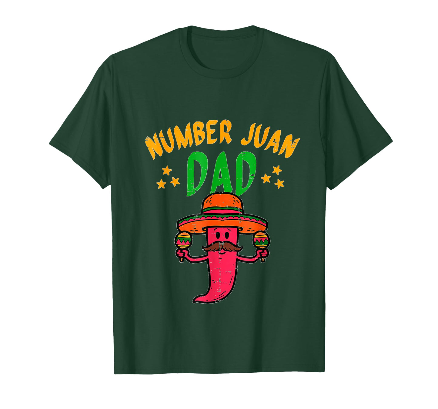 Number One Dad Mexican Fathers Day Funny Padre Juan Papa Men T-Shirt