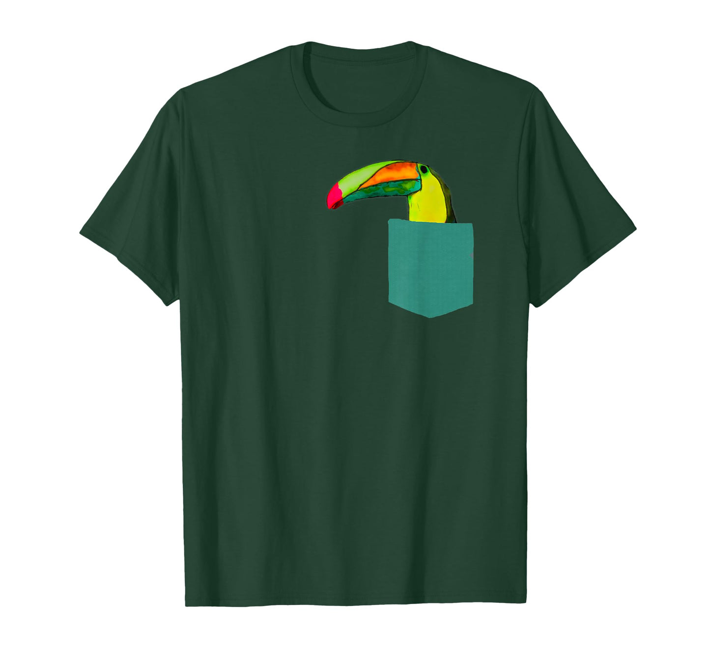 Funny Bird Shirt - Cute Toucan in Pocket for Men Women Kids T-Shirt