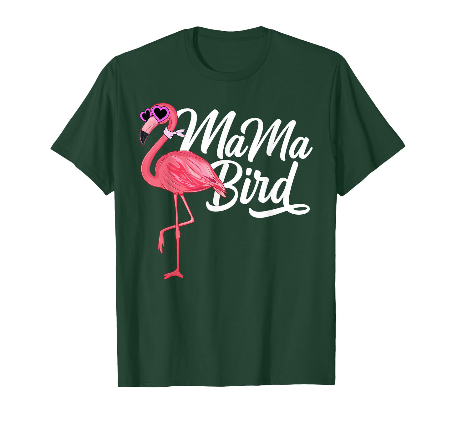 Flamingo Theme Birthday Gift - Mama Bird Flamingo Mom T-Shirt