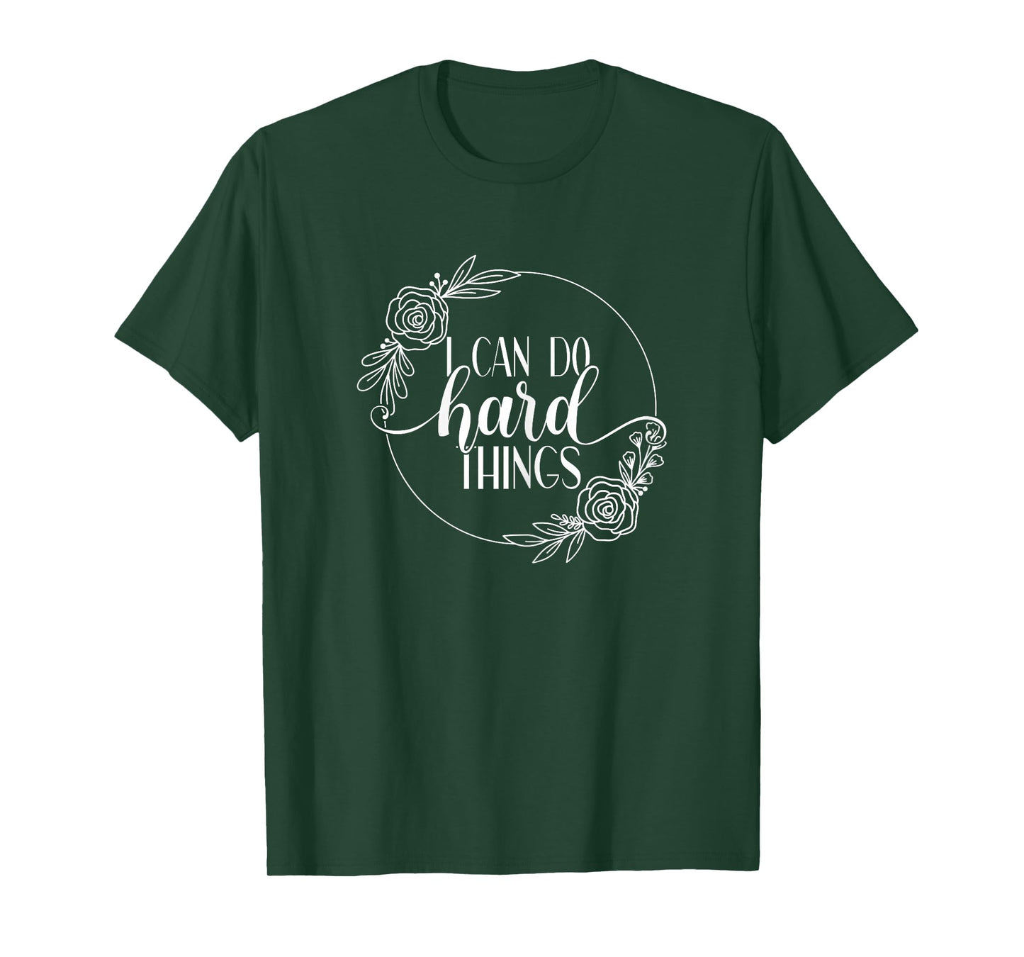 Mela Motivational Workout Designs I Can Do Hard Things Unisex Adult Gym Workout Motivation T-Shirt Black X-Small