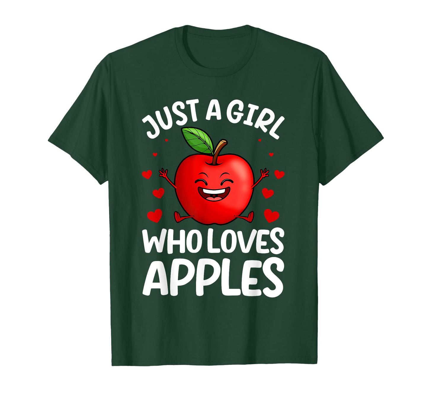 Funny Apple Art For Girls Kids Women Apple Fruit Lover Apple T-Shirt