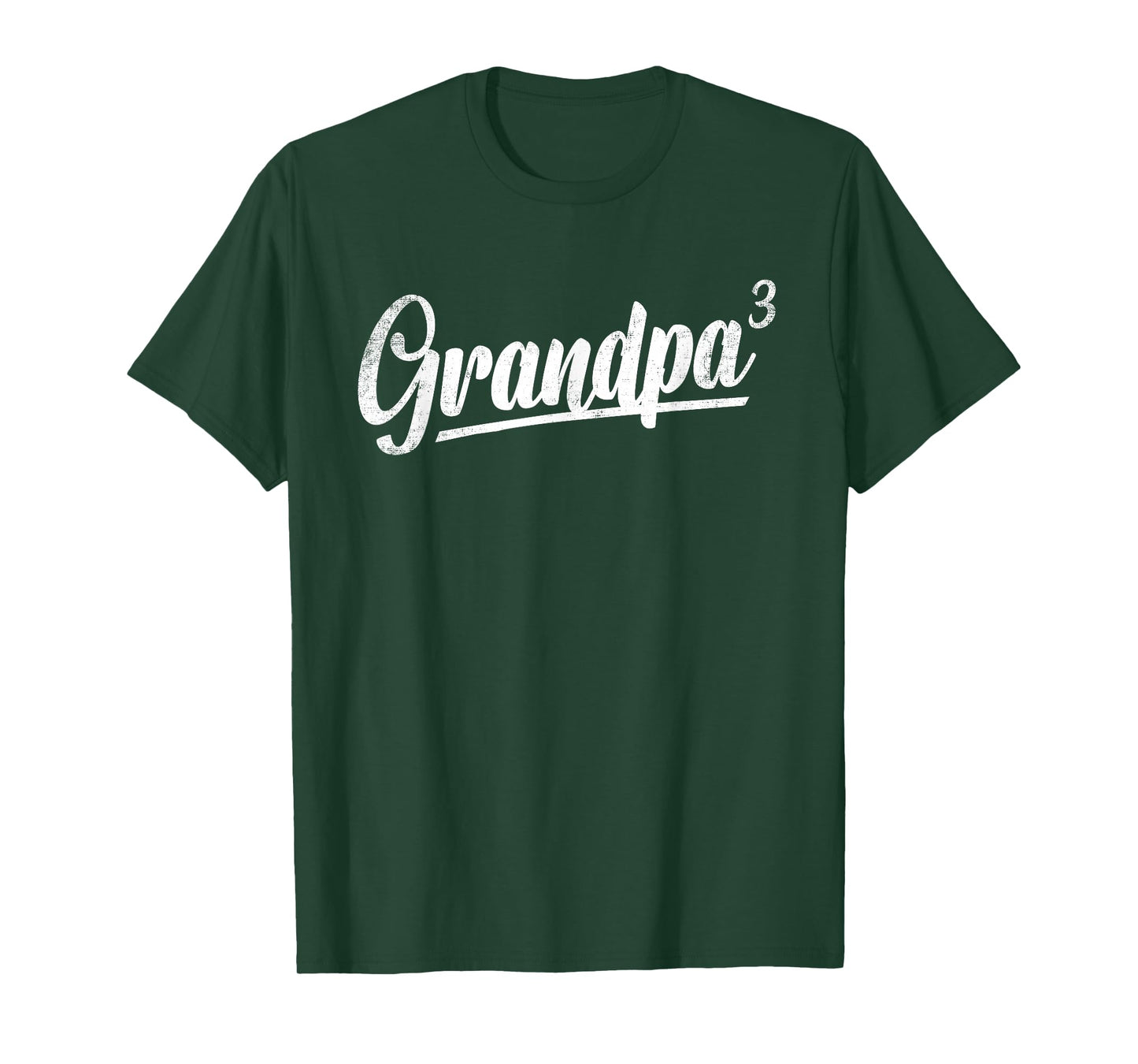Grandpa Of 3 Three 3 Cubed 3 Grandkid Pregnancy Announcement T-Shirt