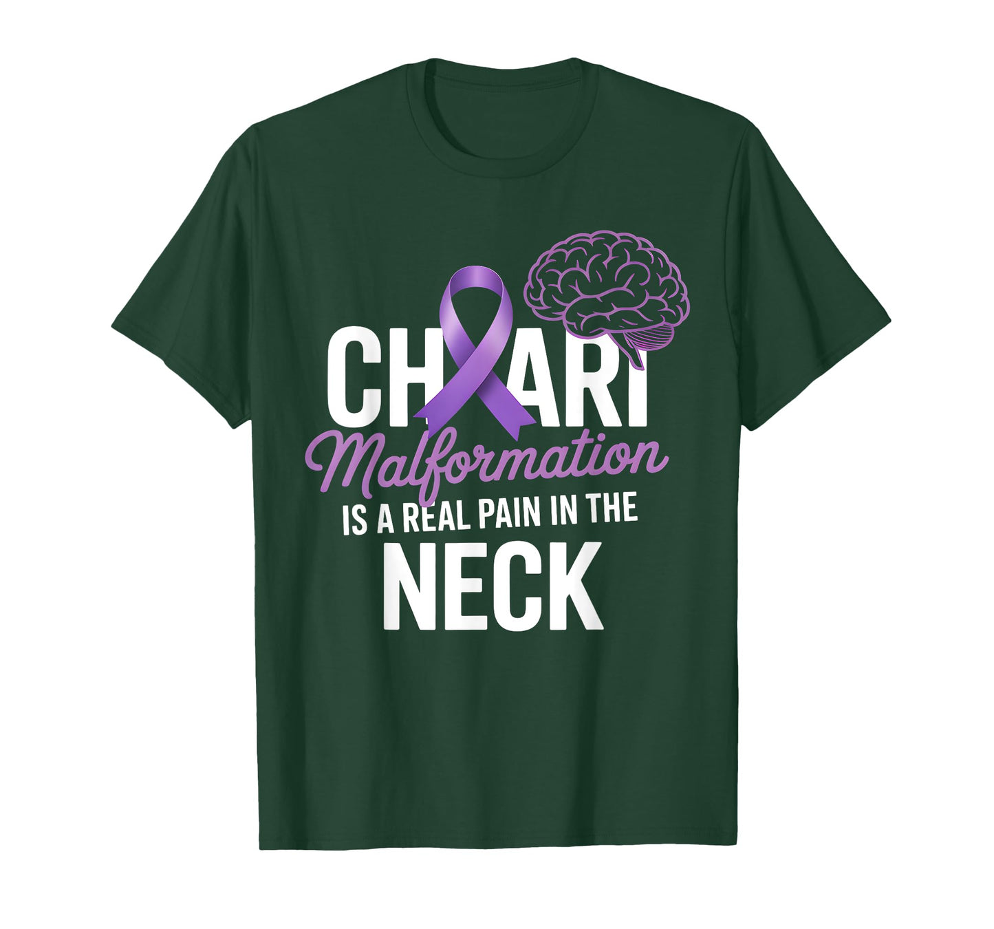 Chiari Pain In The Neck Chiari Malformation Awareness Ribbon T-Shirt