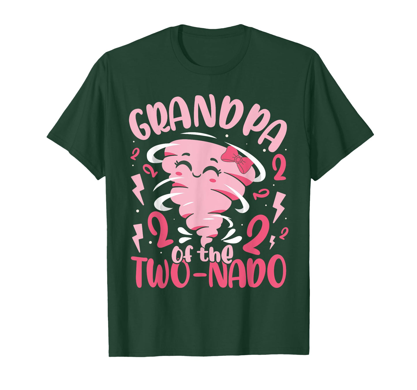 Grandpa of the Two-nado Tornado Theme 2nd Birthday Party T-Shirt
