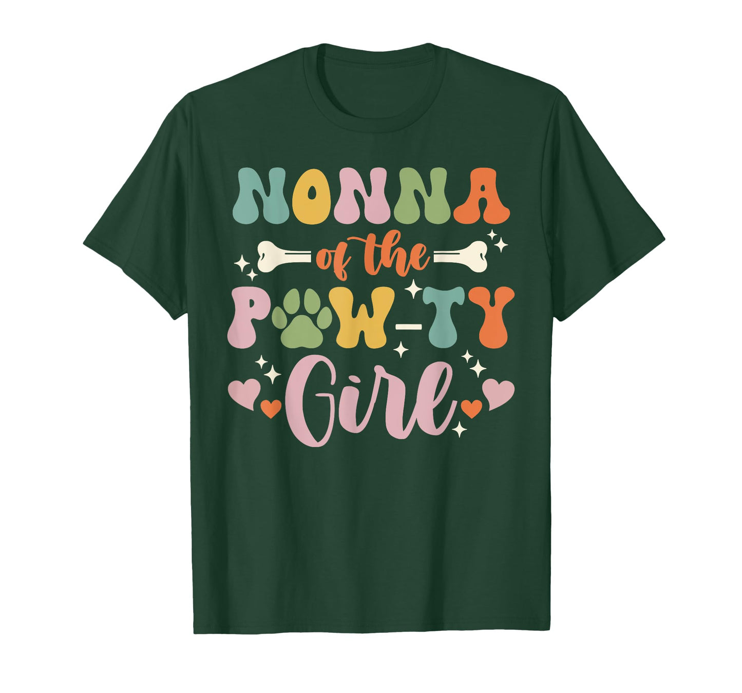 Nonna Of The Pawty Girl Dog Grandma Family Matching T-Shirt