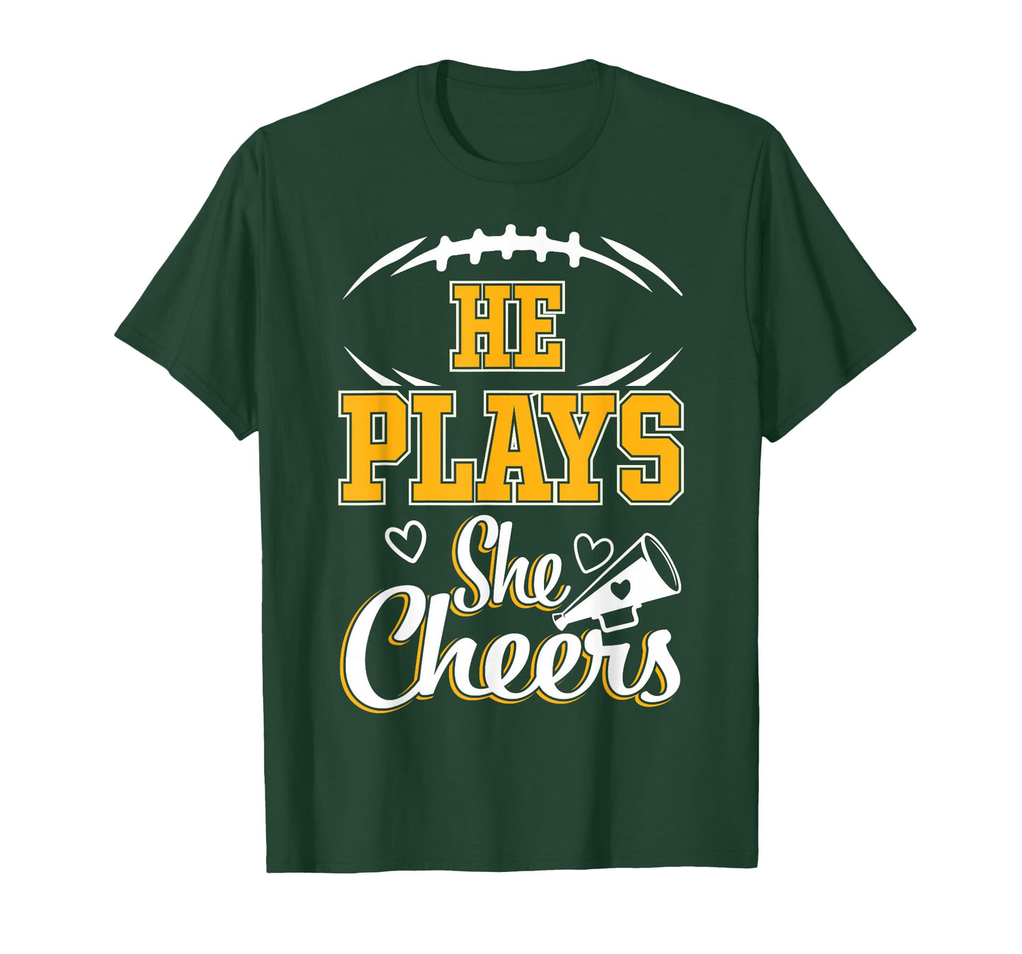 Football and Cheer Mom Cheerleading Mother Football T-Shirt